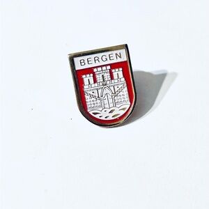 Bergen Enamel Pin, Travel Pin, Norway, Bergen